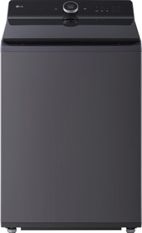 LG - 5.5 Cu. Ft. High Efficiency Smart Top Load Washer with EasyUnload - Matte Black