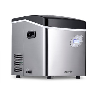 NewAir - 50-lb Portable Ice Maker - Stainless Steel