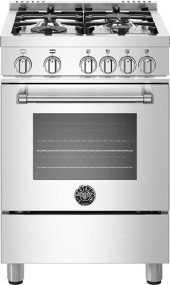 Bertazzoni - Master Series 2.4 Cu. Ft. Freestanding Gas Convection Range - Stainless Steel