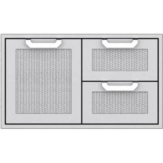 Hestan - AGSDR Series 36" Double Drawer and Storage Door Combination - Stainless Steel