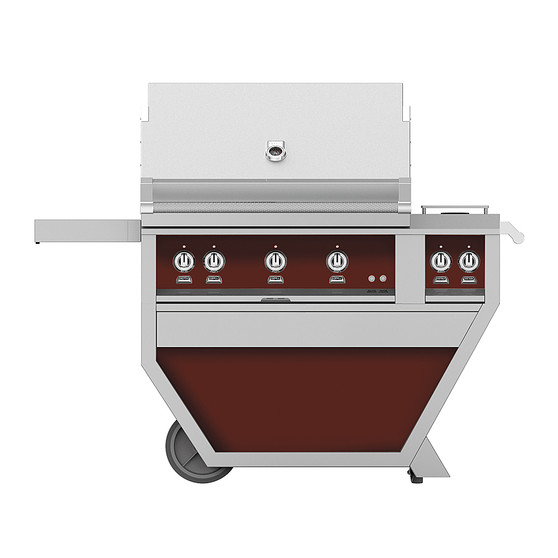 Hestan - Deluxe Gas Grill - Burgundy