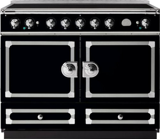 La Cornue - 110 Induction Range Gloss Black with Stainless Steel & Polished Chrome - Multi