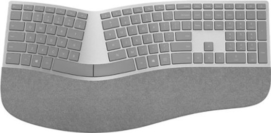 Microsoft - Surface Ergonomic Full-size Wireless Keyboard - Silver