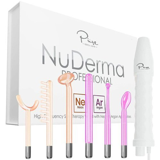 Pure Daily Care - Nuderma Professional Portable High Frequency Skin Therapy Machine - White