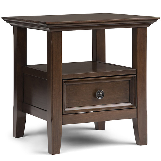 Simpli Home - Amherst End Table - Natural Aged Brown