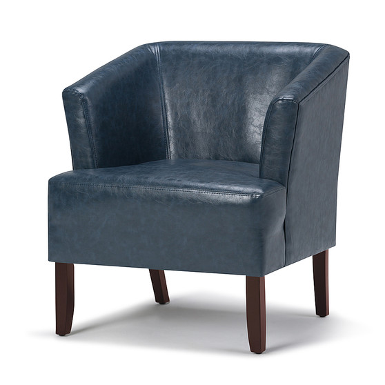 Simpli Home - Longford Tub Chair - Denim Blue