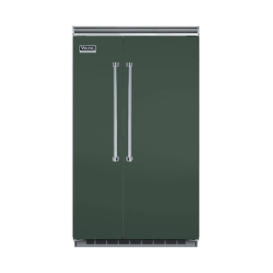 Viking - Professional 5 Series Quiet Cool 29.1 Cu. Ft. Side-by-Side Built-In Refrigerator - Green