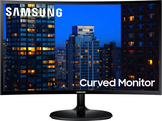 Samsung - 390C Series 27" LED Curved FHD AMD FreeSync Monitor (HDMI, VGA) - Black