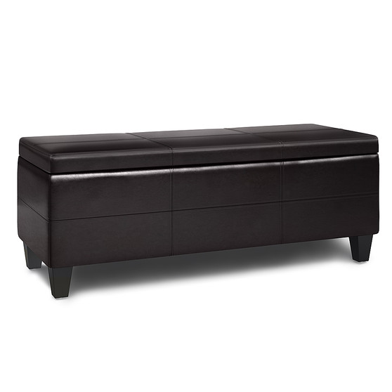 Simpli Home - Afton Storage Ottoman Bench - Tanners Brown