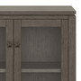 Simpli Home - Cosmopolitan Low Storage Cabinet - Farmhouse Grey