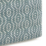 Simpli Home - Graham Square Pouf - Patterned Teal and Natural