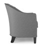 Simpli Home - Kildare 29 inch Wide Transitional Tub Chair in Linen Look Fabric - Slate Grey