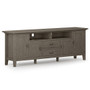 Simpli Home - Redmond Solid Wood 72 inch Wide Transitional TV Media Stand For TVs up to 80 inches - Farmhouse Grey