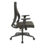 Office Star Products - Vertical Mesh Back Chair with Fabric Seat - Black Frame/Black Linen