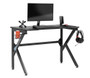 SD Gaming - Saga PC Gaming Desk with Headphone Hook and Cup Holder - Black