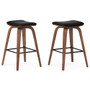 Simpli Home - Larsen Saddle Bar Stool (Set of 2) - Black