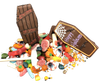 Custom Hand-Crafted Artwork on a Milk Chocolate Coffin filled with Candy! (Candies inside will vary.)