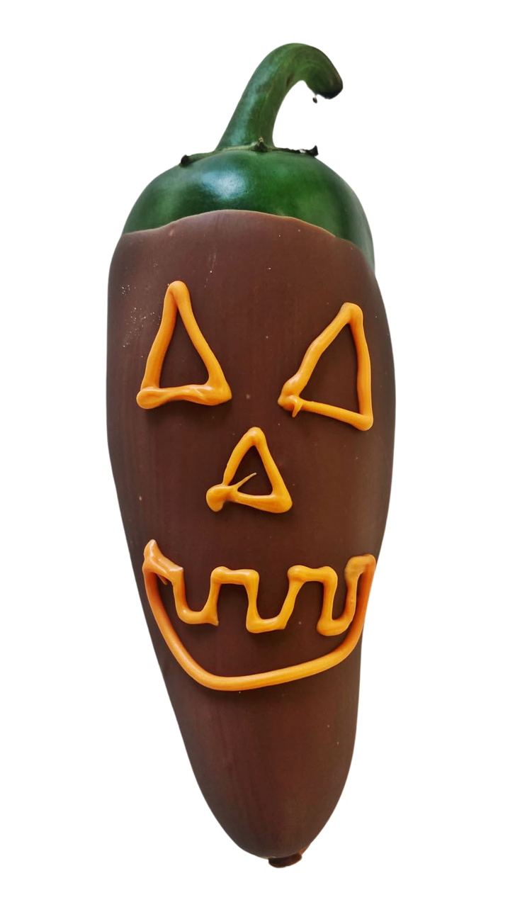 Spooky Hand Decorated Milk Chocolate Jalapeno!