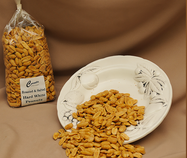 Our top selling freshly roasted and salted Hard White Peanuts. Roasted with premium quality Virginia peanuts.
1lb Bag  