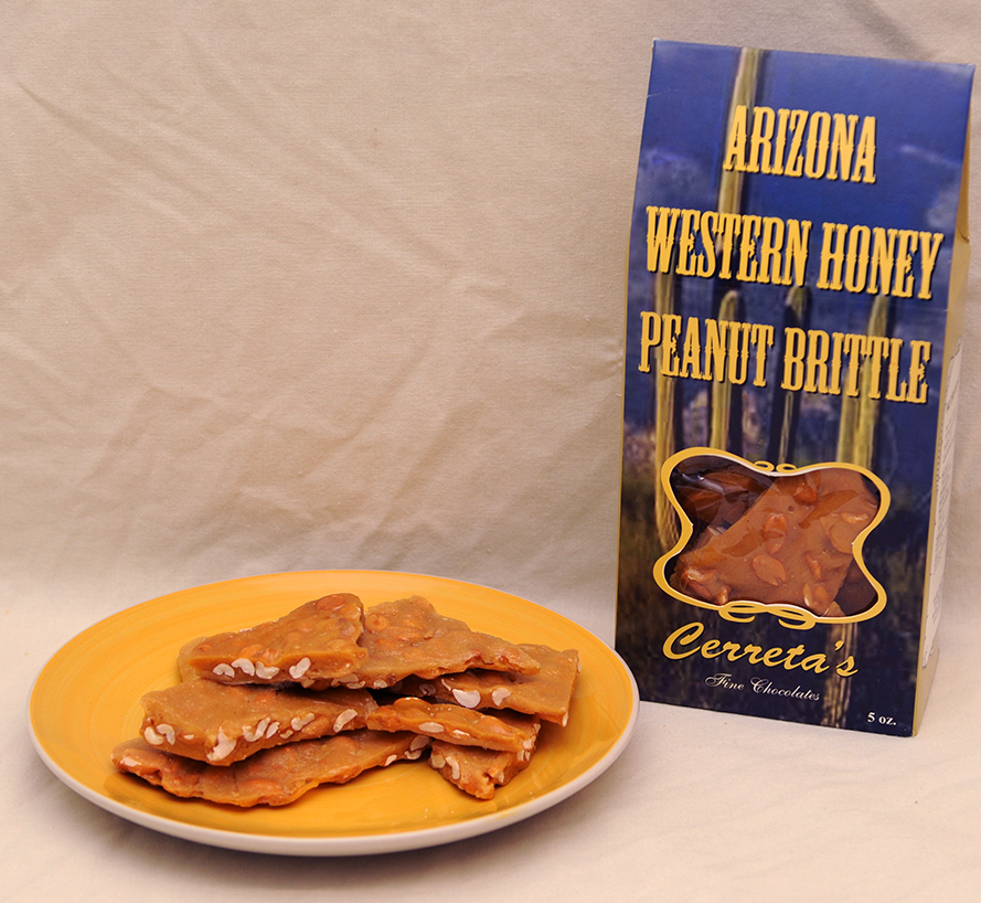 Indulge your craving for sweet and salty by enjoying the rich, buttery flavor of our decadent Peanut Brittle. A delicious mixture of the finest southwestern honey and crunchy peanuts. A premium snack to satisfy your sweet tooth! 5 Oz. Box.