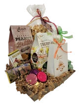 This gift basket would be great for any special occasion or to just let a special someone know you are thinking of them. A gift basket with a scrumptious variety of products to be sure to please anyone. 4 Lb. Basket.

*Substitution Policy: In some instances, our photo may represent an overall theme or look. Occasionally, substitutions happen due to availability and seasonality. If this is the case with the gift you've selected, we will ensure the style, theme and arrangement is preserved and will only substitute items of equal or higher value.