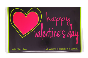 Four POUNDS!!! of Cerreta Candy Company's delicious milk chocolate. "Happy Valentine's Day" 