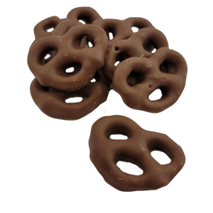 Crispy, salty pretzels with a chocolate twist! Renowned for the crunchy sweet combination. Now made with gluten free pretzels.
Packed in our elegant desert series box and ready for any occasion. 9 Oz. Box.