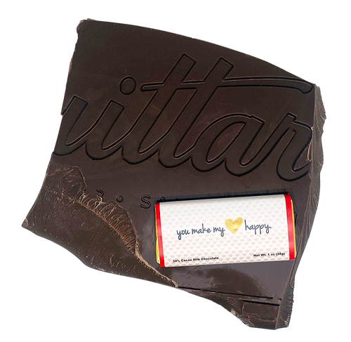 Tell your loved one they Make You Happy with Cerreta Candy Company's You Make My Heart Happy Milk Chocolate Bar