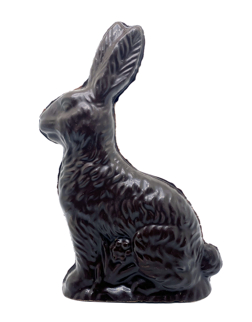 15oz. Solid Dark Chocolate Easter Bunny. Get it Personalized for NO additional charge!