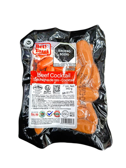Kurson salchicha cocktail de res kosher 340 g