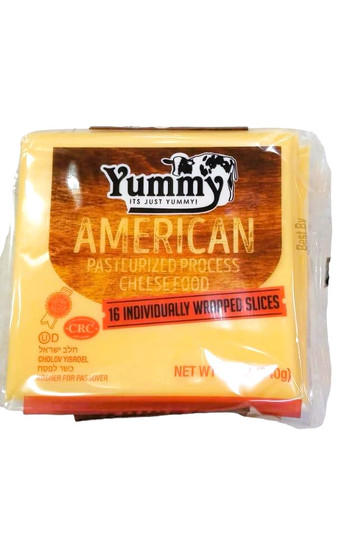 Yummy american yelow sliced cheese 340 grs