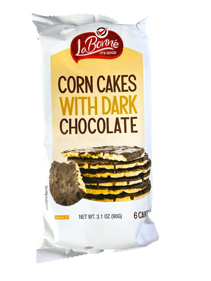 La Bone Rice Cakes With Dark Chocolate 90 Grs