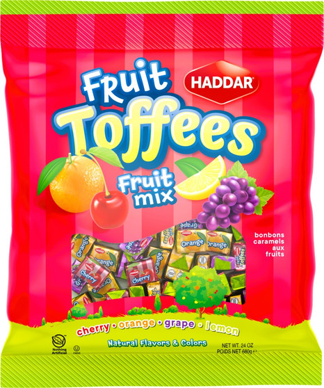 Haddar Toffees Fruit Mix 7 Oz