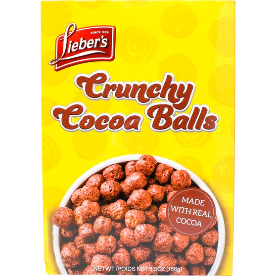 Liebers Crunchy Balls Cocoa Cereal 5.5 Oz