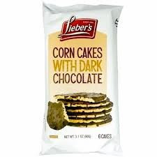 Liebers Corn Cakes With Dark Chocolate 90 Grs