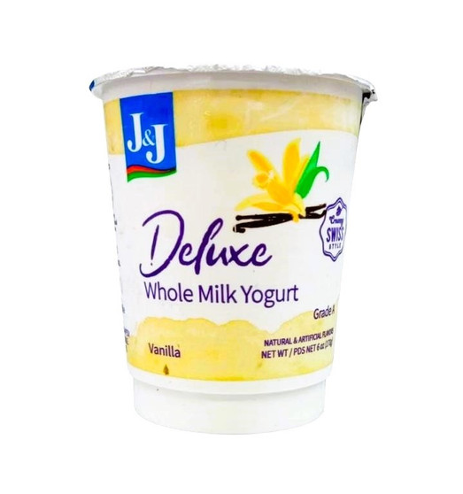 J & J Deluxe Yogurt Vanilla 6 Oz