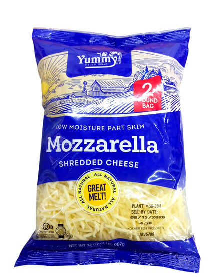 Yummy shredded low moisture part skim mozzarella