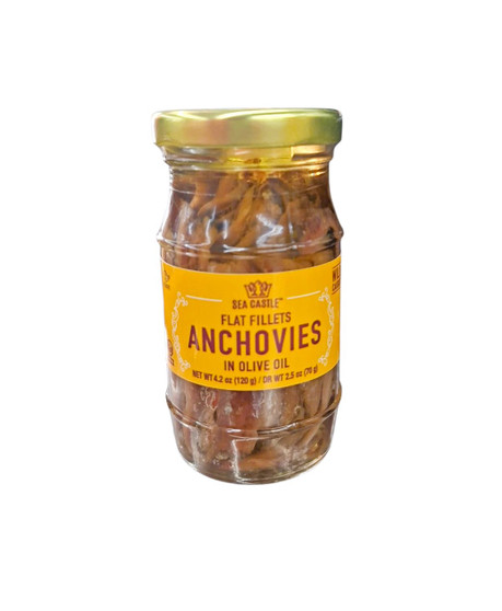 Sea castle flat anchovies fillets oil 4.2 oz