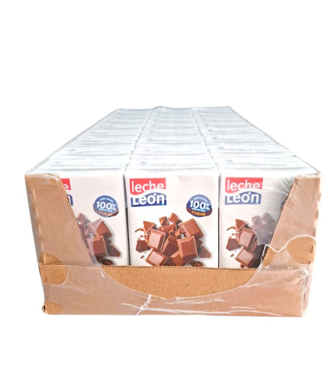Leche leon sabor chocolate 236 ml caja con 27 piezas