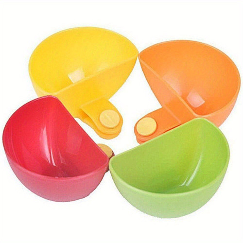 4pcs Seasoning Sugar Salad Tomato Sauce Bowl; Plate Clip Seasoning Bowl; Pickles Kitchen Clip Bowl Dipping Sauce Small Clip Seasoning Dish Plate Bowl Dipping Sauce