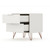 Manhattan Comfort Rockefeller 2.0 Mid-Century Modern 2-Drawer Nightstand in Off White