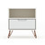 Manhattan Comfort Rockefeller 1.0 Mid-Century- Modern Nightstand with 1-Drawer in White