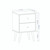 Manhattan Comfort Liberty Mid-Century Modern Nightstand 2.0 with 2 Full Extension Drawers in Rustic Brown and White