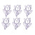 12 Pcs Purple Tulip Paper Clips Cute Flower Shaped Bookmarks Pins Metal Document Organizing Paper Clips Office Supplies
