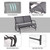 Swing Glider Chair 48 Inch Loveseat Rocker Lounge Backyard