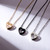 Hollow Out Heart Shaped Women Necklaces Pendant Fashion Simple Valentine's Day Gift Lovers Metal Chain Party Jewelry Choker