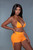 Summer Elegant stylish Sun Kissed Bikini  Neon Green And Orange 2 Pieces Sets