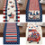 1PC Rectangle Linen Blend Striped Table Runners; Encryption Linen Home Decoration Independence Day Atmosphere Waterproof Table Runner; 72"*13"; Patriotic Decoration