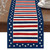 1PC Rectangle Linen Blend Striped Table Runners; Encryption Linen Home Decoration Independence Day Atmosphere Waterproof Table Runner; 72"*13"; Patriotic Decoration