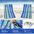 3 Pieces Beach Lounge Chair Mat Set 2 Adjustable Lounge Chairs with Table Stripe